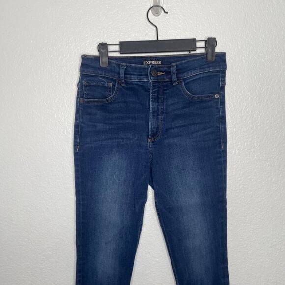Express Womens Jeans Size 4 Perfect Ankle Legging High Rise Denim Blue - Picture 9 of 16